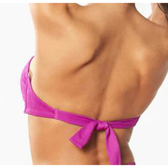 Red Carter Women's Sammie Bandeau Swim Bikini Top Magenta Pink Large NWT - Picture 3 of 3